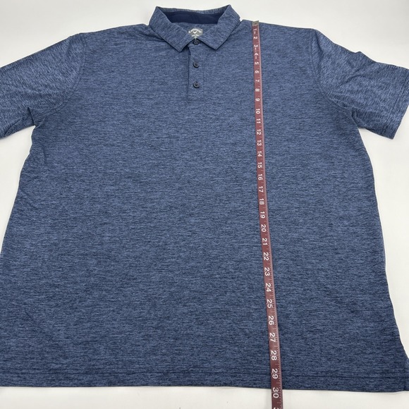 Callaway Shirt Men's XL Blue Space Dye‎ Opti-Dri Short Sleeve Polo Golf - Picture 6 of 9